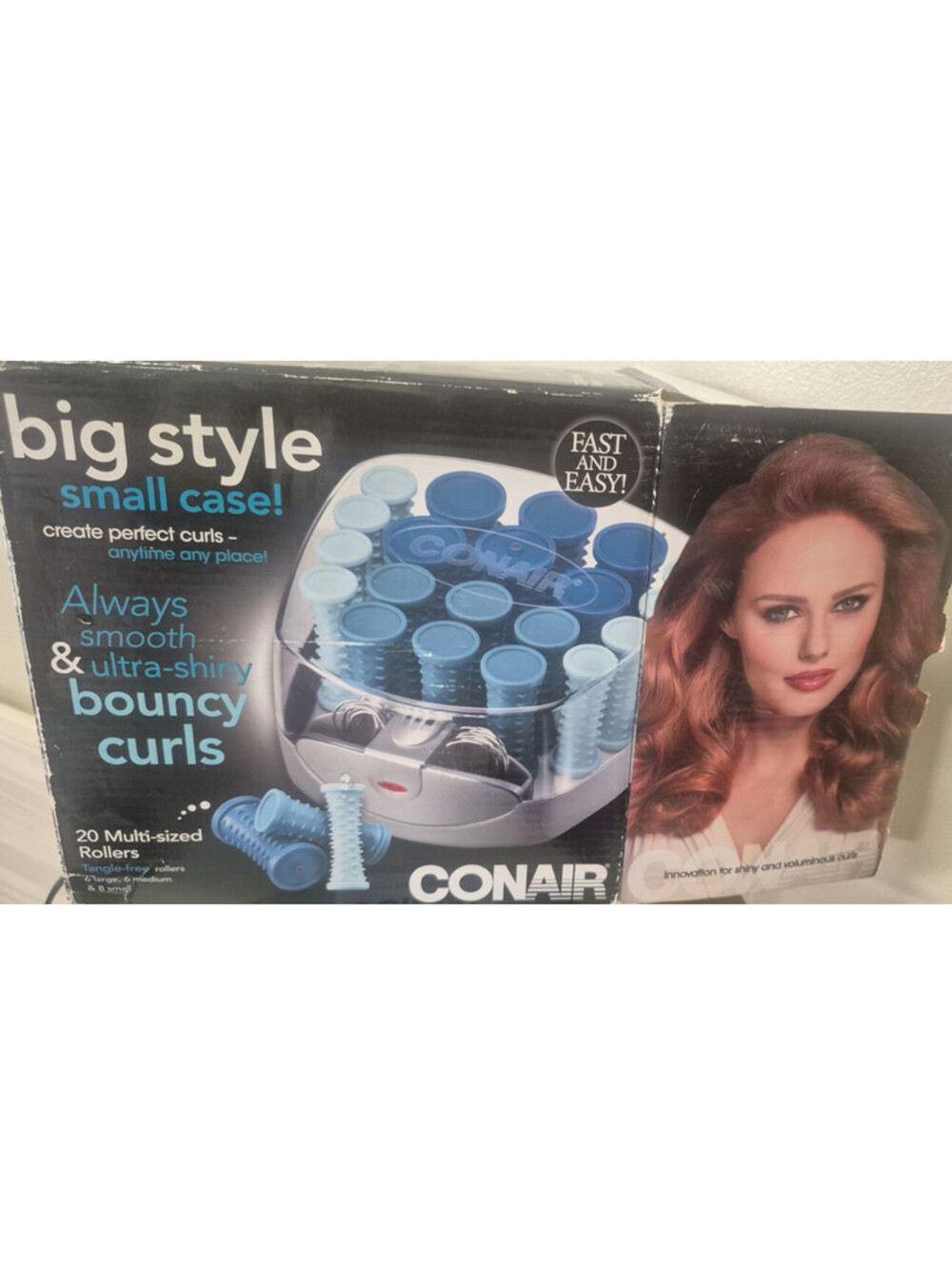 Conair Big Style Small Case 20 Multi-Size Hot Rollers Hair Setter Curlers HS34X